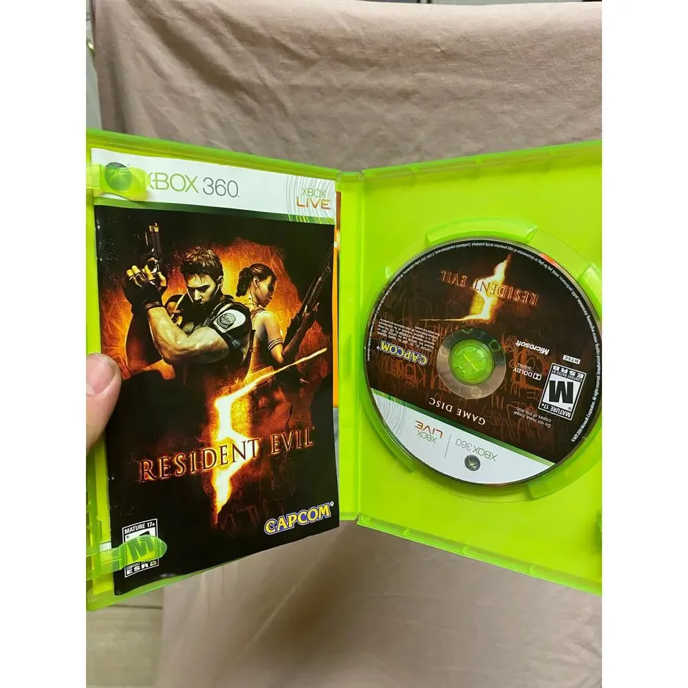 Resident Evil 5 - Microsoft Xbox 360 Complete w/ Manual CIB